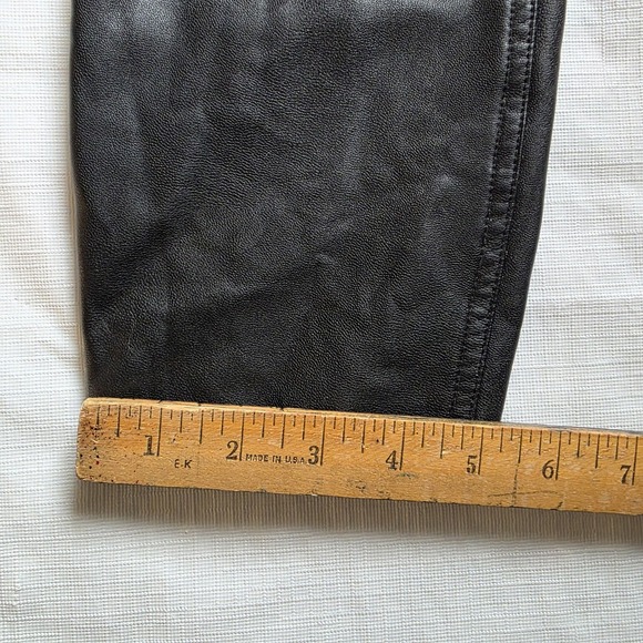 Abercrombie & Fitch Skinny high rise black sz 29/8 curve love Vegan Leather Y2K - Picture 7 of 11